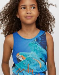 21O2-042 H&M Printed vest top - Áo thun bé gái
