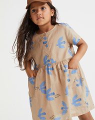 22S1-041 H&M Patterned Cotton Dress - 4 tuổi