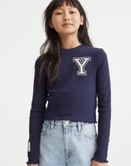 22S1-070 H&M Printed Jersey Top - Từ 14 tuổi trở lên