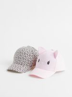 22S1-096 H&M 2-pack Cotton Twill Caps - 4-6 tuổi