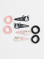 22S1-092 H&M Hair Elastics and Clips - 18-24 tháng