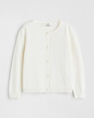 22S1-061 H&M Fine-knit Cotton Cardigan - Áo khoác - Áo lạnh - Áo len bé gái