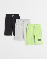 22S2-035 H&M 3-pack Sweatshorts - 10-12 tuổi