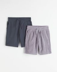 22S2-034 H&M 2-pack Sweatshorts - 13-14 tuổi