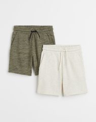 22S2-032 H&M 2-pack Sweatshorts - Từ 14 tuổi trở lên