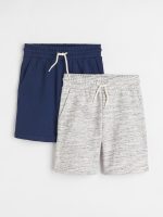 22S2-031 H&M 2-pack Sweatshorts - Từ 14 tuổi trở lên