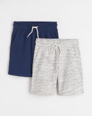 22S2-031 H&M 2-pack Sweatshorts - 9-10 tuổi