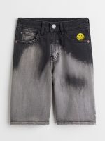 22S2-029 H&M Embroidered Denim Shorts - Quần short, quần lửng bé trai