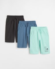 22S2-036 H&M 3-pack Sweatshorts - 9-10 tuổi