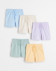 22S2-019 H&M 5-pack Cotton Jersey Shorts - Quần short, quần lửng bé trai