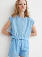 22S2-013 H&M 2-piece Top and Shorts Set - Đồ bộ cho bé gái