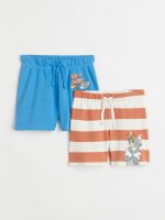 22S3-035 H&M 2-pack Printed Jersey Shorts - BÉ TRAI