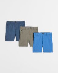 22S3-037 H&M 3-pack Cotton Chino Shorts - 4 tuổi