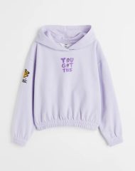 22S3-014 H&M Embroidered-detail Hoodie - Áo khoác - Áo lạnh - Áo len bé gái