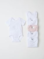 18Y2-079 H&M 6-pack short-sleeved bodysuits - Đồ bộ cho bé gái