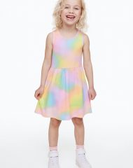 23A1-016 H&M Patterned Cotton Dress - 2-4 tuổi