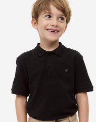 23A1-043 H&M Cotton Pique Polo Shirt - Áo thun bé trai