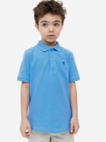 23A1-042 H&M Cotton Pique Polo Shirt - Áo thun bé trai