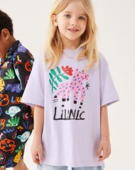 23A2-002 H&M Printed T-shirt - 6-8 tuổi
