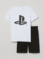 23A2-045 H&M Pyjama T-shirt and shorts - Đồ bộ cho bé trai