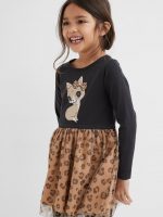 23A2-027 H&M Tulle-skirt Jersey Dress - Váy, đầm bé gái