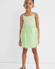 23A2-025 H&M Tulle-skirt Dress - Váy, đầm bé gái