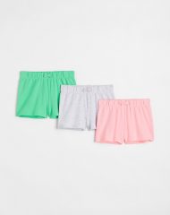 23A2-017 H&M 3-pack Cotton Shorts - Quần short, quần lửng bé gái