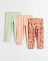 23A2-016 H&M 3-pack Capri Leggings - Quần dài, quần Jean, legging bé gái