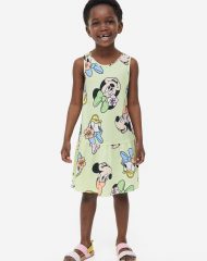 23Y1-003 H&M Printed Cotton Dress - Váy, đầm bé gái