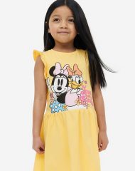 23Y1-006 H&M Printed Cotton Dress - 7 tuổi