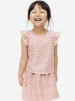 23Y1-011 H&M 2-piece lace set - Váy, đầm bé gái