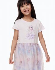 23Y1-007 H&M Printed Tulle Dress - 6-8 tuổi