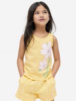 23Y2-010 H&M Ruffle-trimmed Tank Top - HÀNG GIẢM GIÁ