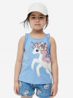 23Y2-012 H&M Ruffle-trimmed Tank Top - 4-6 tuổi