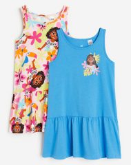 23Y2-026 H&M 2-pack Printed Cotton Dresses - 7 tuổi