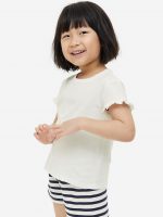 23Y2-028 H&M 2-piece Cotton Top and Shorts Set - Đồ bộ cho bé gái