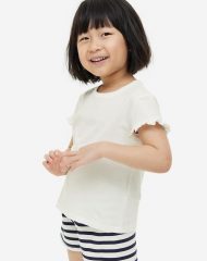 23Y2-028 H&M 2-piece Cotton Top and Shorts Set - 5 tuổi