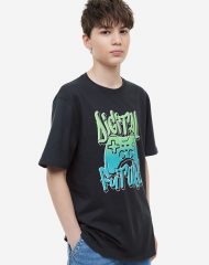 23Y2-128 H&M Printed cotton T-shirt - 13-14 tuổi