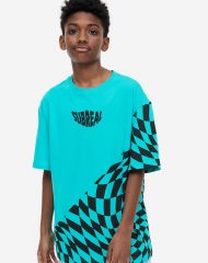 23Y2-132 H&M Printed Jersey T-shirt - 10-12 tuổi