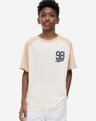 23Y2-131 H&M Printed Jersey T-shirt - 10-12 tuổi