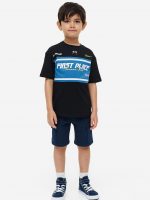 23Y2-084 H&M Oversized Printed T-shirt - Áo thun bé trai