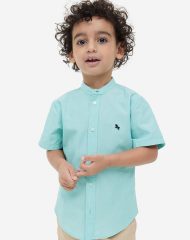 23Y2-079 H&M Band-collar Seersucker Shirt - Tất cả sản phẩm