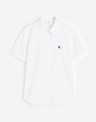 23Y2-078 H&M Short-sleeved Cotton Shirt - Áo sơ mi bé trai