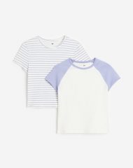 23Y2-052 H&M 2-pack T-shirts - 8-10 tuổi