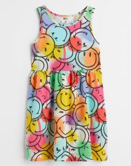 23U1-018 H&M Printed Cotton Dress - 7 tuổi