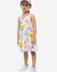 23U1-017 H&M Printed Cotton Dress - 2-4 tuổi