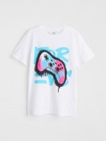 23U1-042 H&M Printed T-shirt - 10-12 tuổi