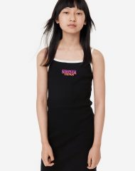 23U1-030 H&M Printed Ribbed Dress - Từ 14 tuổi trở lên