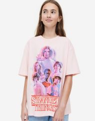 23U1-026 H&M Printed Cotton T-shirt - Từ 14 tuổi trở lên