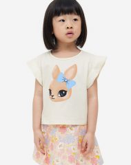23U2-019 H&M 2-piece Top and Skorts Set - Váy, đầm bé gái